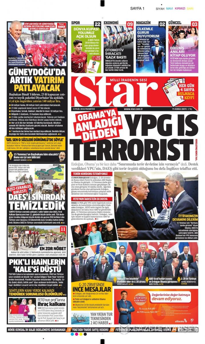 Erdoğan Obama'ya Böyle Seslenmiş: YPG İs Terrorist
