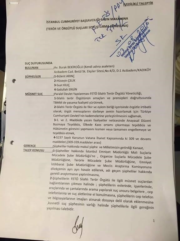 AKP’li Bakanlara ve Vekillere Suç Duyurusu