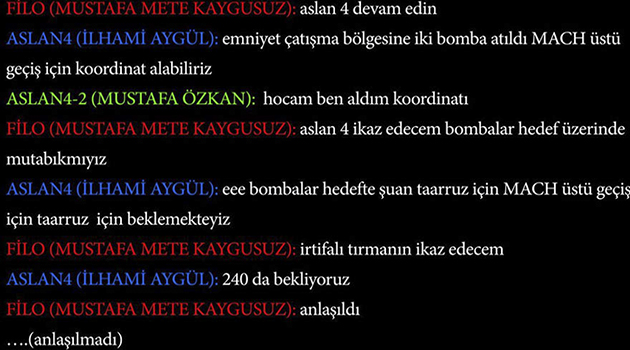 Darbeci Pilotların Telsiz Konuşmaları Yayınlandı