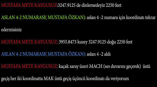 Darbeci Pilotların Telsiz Konuşmaları Yayınlandı