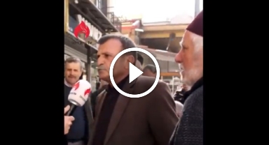 Sokak röportajında Erdoğan'ı öven adamı ağzından öpmeye çalıştı