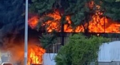 İzmir'de korkunç yangın