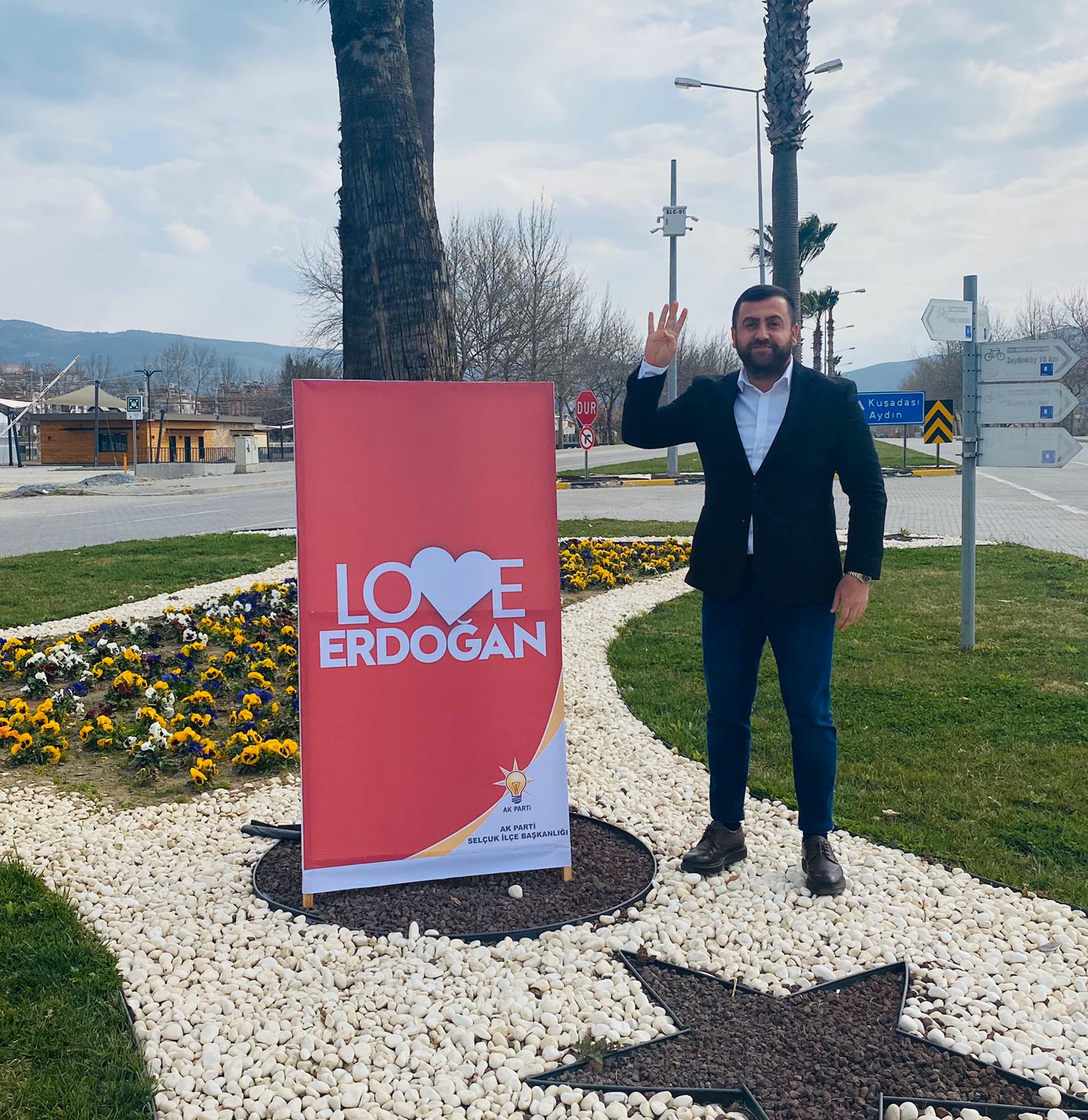 AK Parti Selçuk'tan, 'Love Erdoğan' görselini 2 defa kaldırtan Selçuk Belediye Başkanı'na tepki