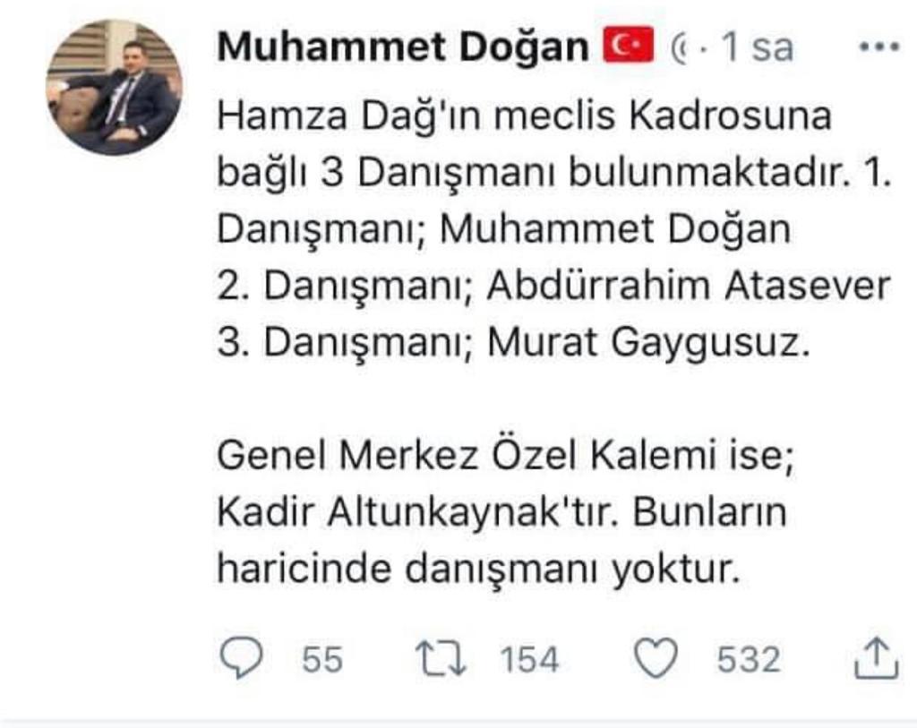 AK Partili Dağ'ın danışmanından o iddialara yanıt