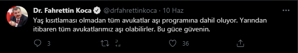 Koca: Yarından itibaren gıda üretim ve dağıtım sektörü ile kafe, lokanta ve restoran çalışanları da aşılanacak