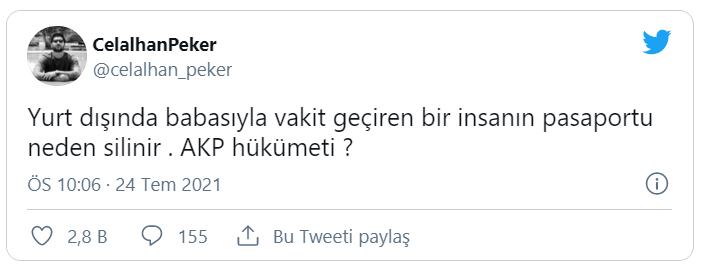 Sedat Peker'in oğlu Celal Han'ın pasaportu iptal edildi