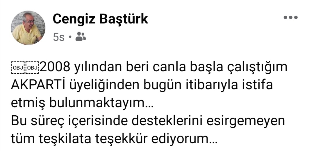 AK Parti Bornova'da şok istifa