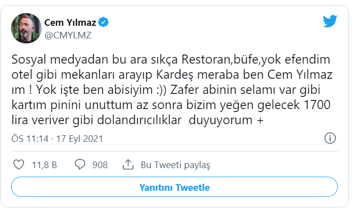 Cem Yılmaz: “Gariban” asaleti ile yokluk çekene denir, hırsız gariban olmaz