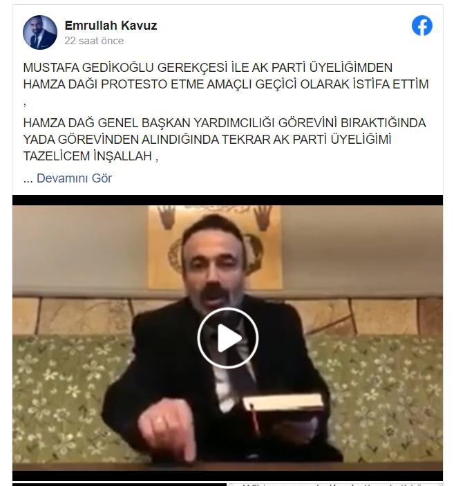 AK Parti İzmir'de kriz büyüyor: Eski Meclis üyesi, Hamza Dağ'ı protesto ederek istifa etti