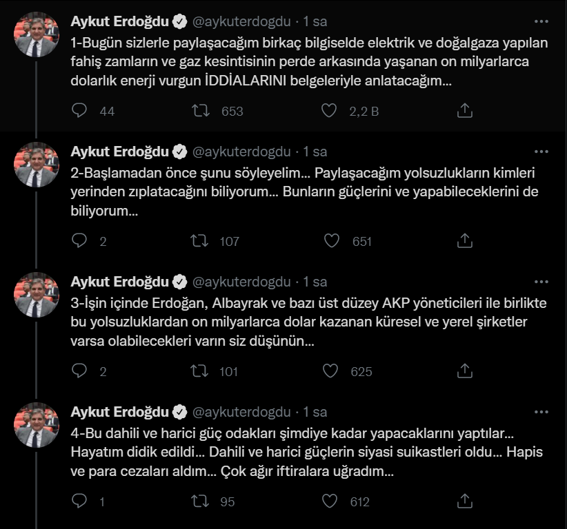 CHP’li Erdoğdu’dan şok açıklama: Kesintilerin arkasındaki 10 milyarlarca Dolarlık enerji vurgunu iddiası