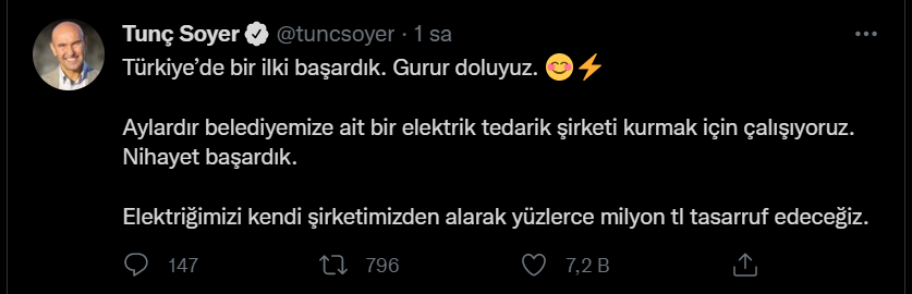 Tunç Soyer duyurdu: İBB elektrik dağıtım şirketi kuruyor