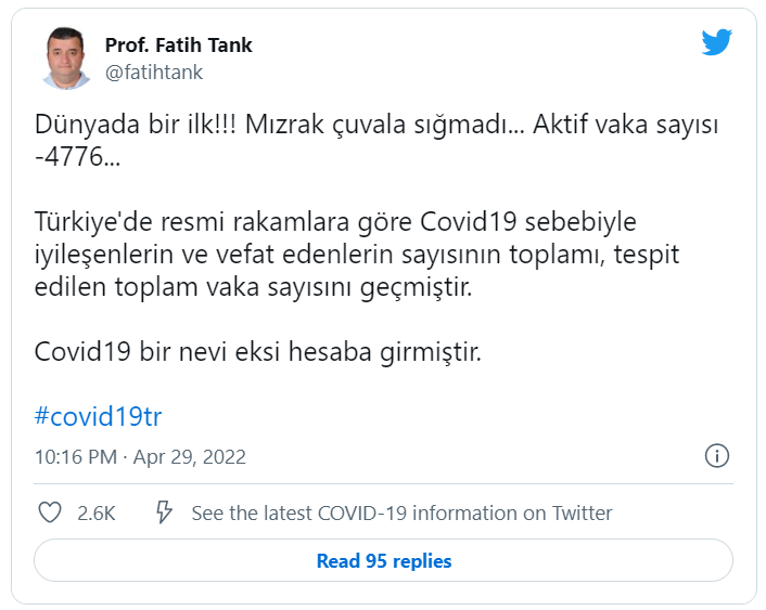 Sağlık Bakanlığı, Türkiye’yi tarihe geçirdi: Covid-19 aktif vaka sayısı eksiye düştü!