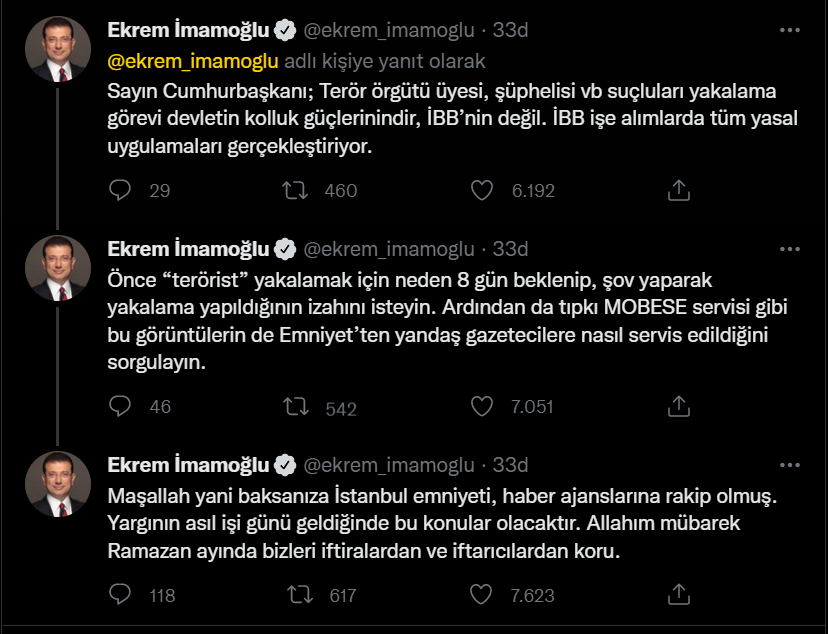 İmamoğlu Erdoğan’a yanıt verdi: 