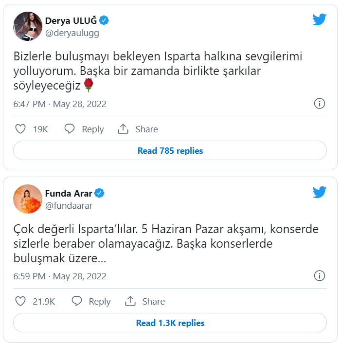Beklenen duyuru geldi: Funda Arar ve Derya Uluğ sahneye çıkmayacak