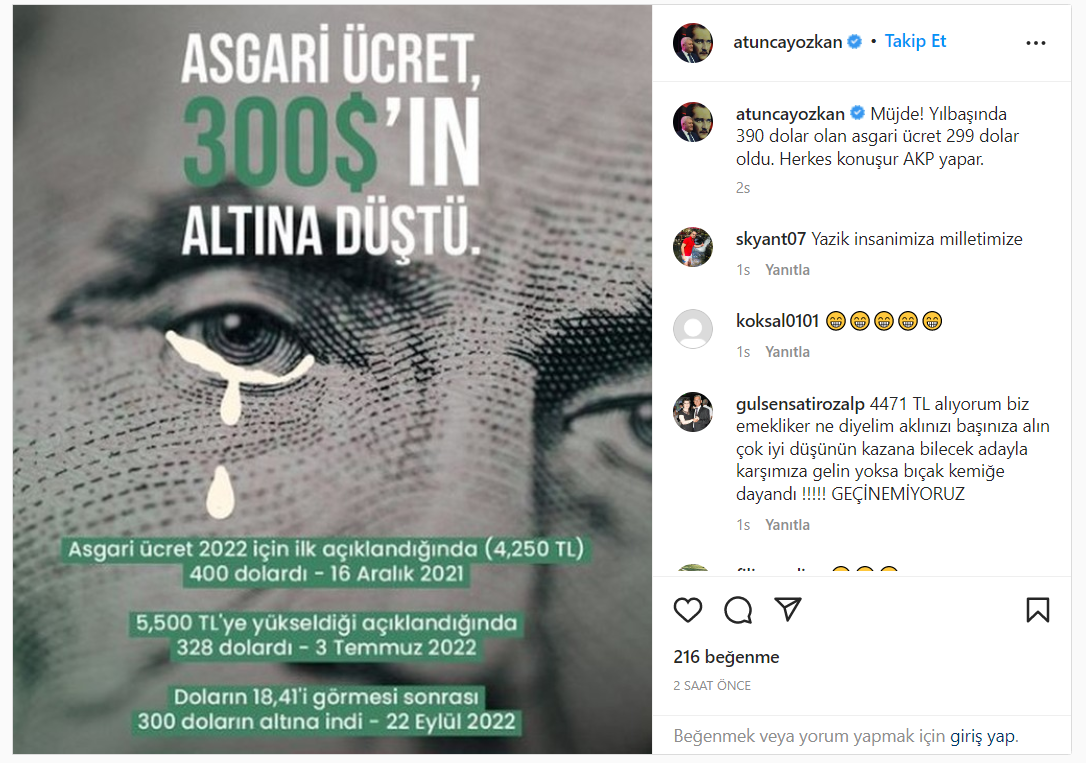 CHP’li Tuncay Özkan’dan ‘asgari ücret’ tepkisi: “Herkes konuşur AKP yapar!” 