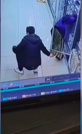 BİM'de kadınların görüntülerini çekti: Komiser çıktı!