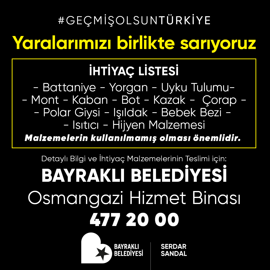 İzmir Belediyelerinden yardım seferberliği