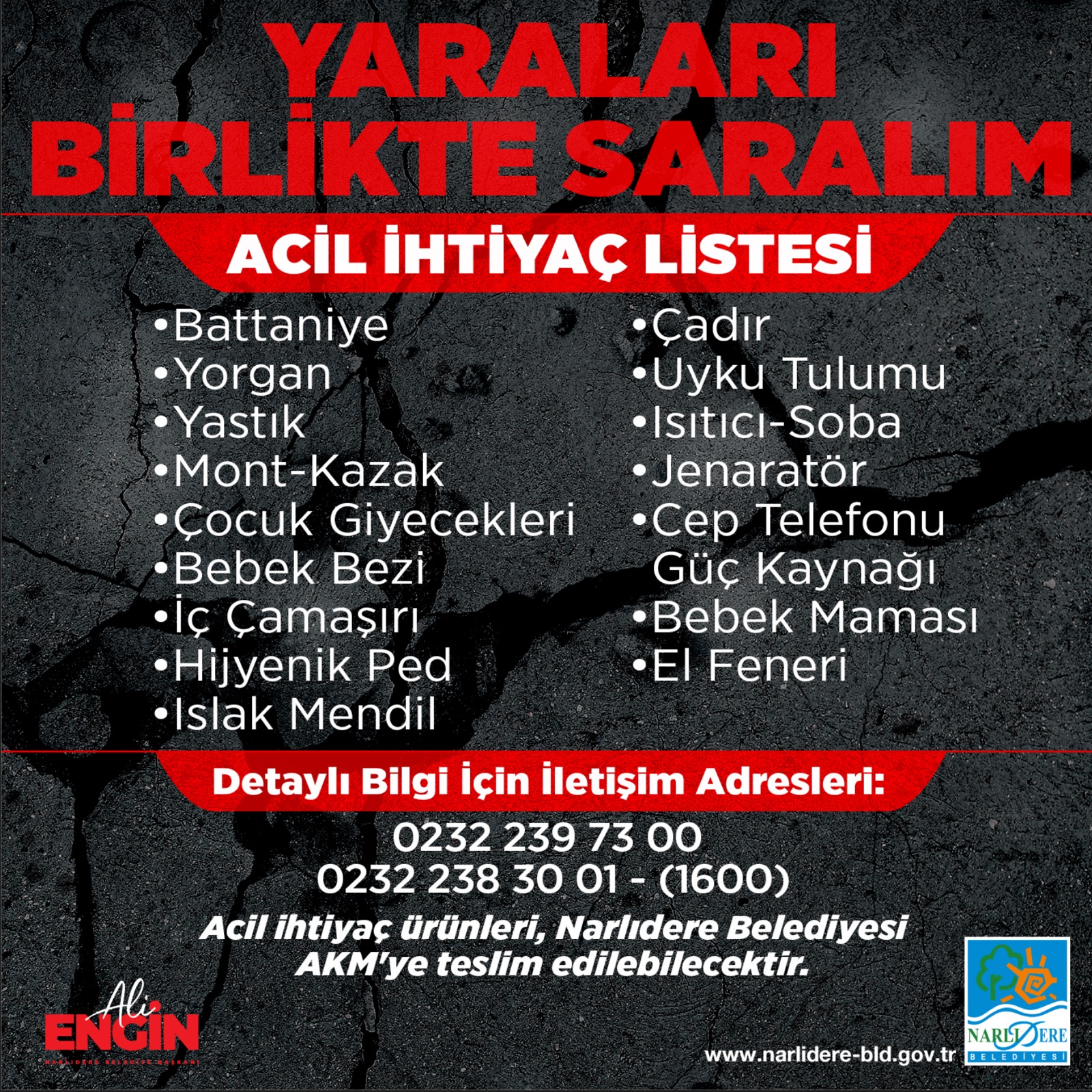 İzmir Belediyelerinden yardım seferberliği