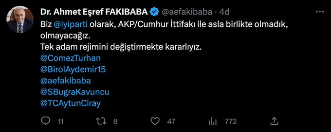 İYİ Partililer: AKP/Cumhur İttifakı ile asla birlikte olmadık, olmayacağız