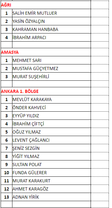 MHP aday listesini ilan etti