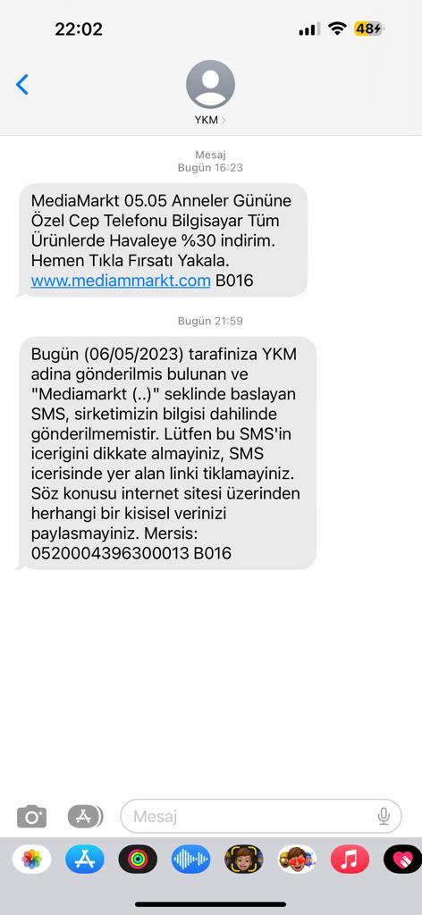 Müşterilere sahte mesaj gönderdiler
