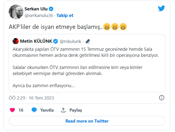 AK Partili Külünk, Erdoğan'ın imzaladığı ÖTV zammına isyan etti: 
