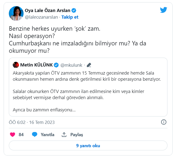 AK Partili Külünk, Erdoğan'ın imzaladığı ÖTV zammına isyan etti: 