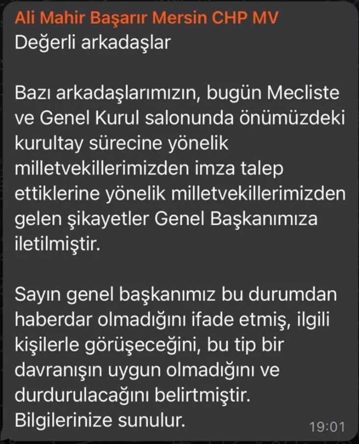 CHP'de imza toplama krizi: Whatsapp yazışmaları ortaya çıktı