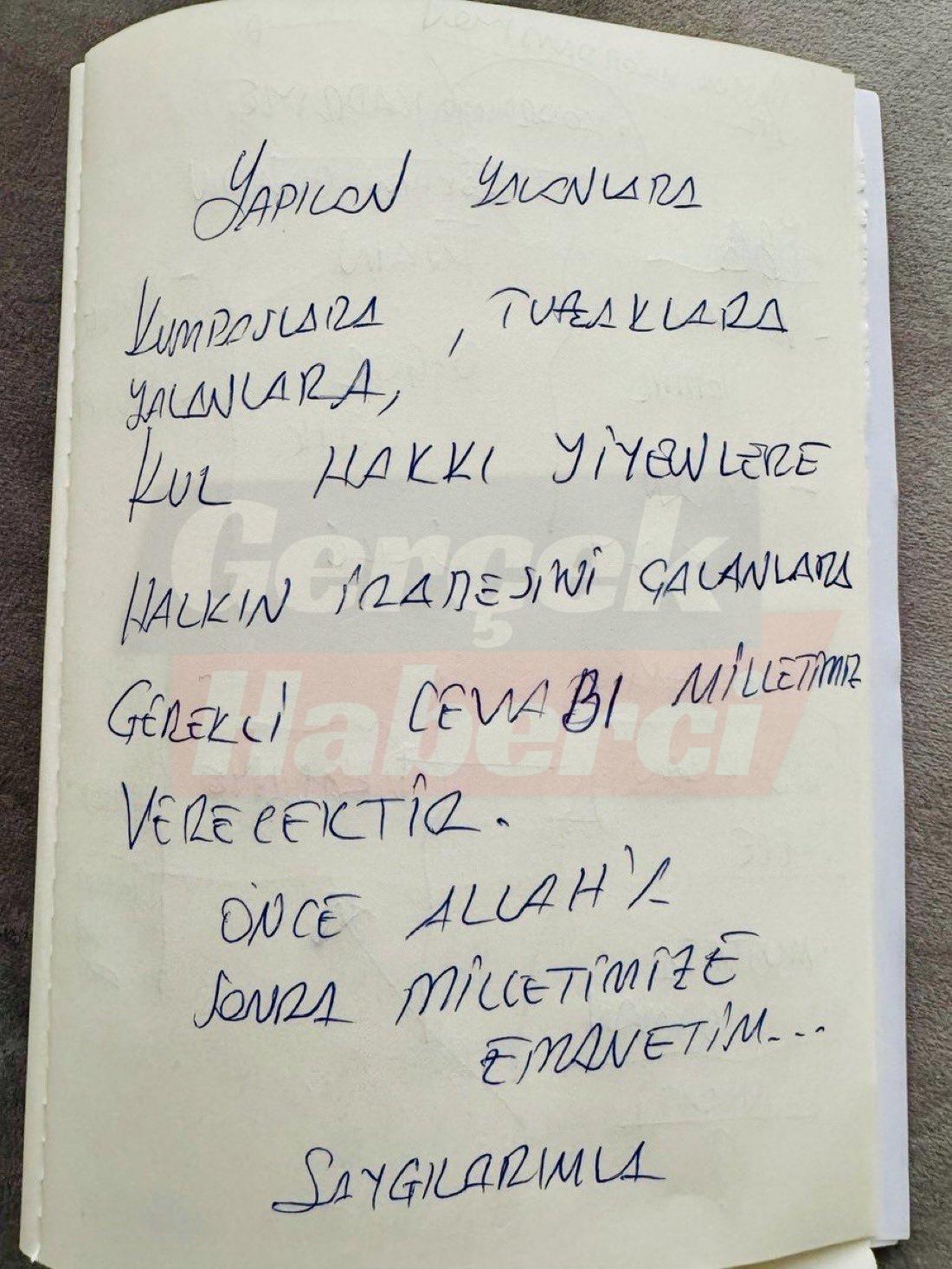 Ekrem İmamoğlu Gözaltından Not Paylaştı: 