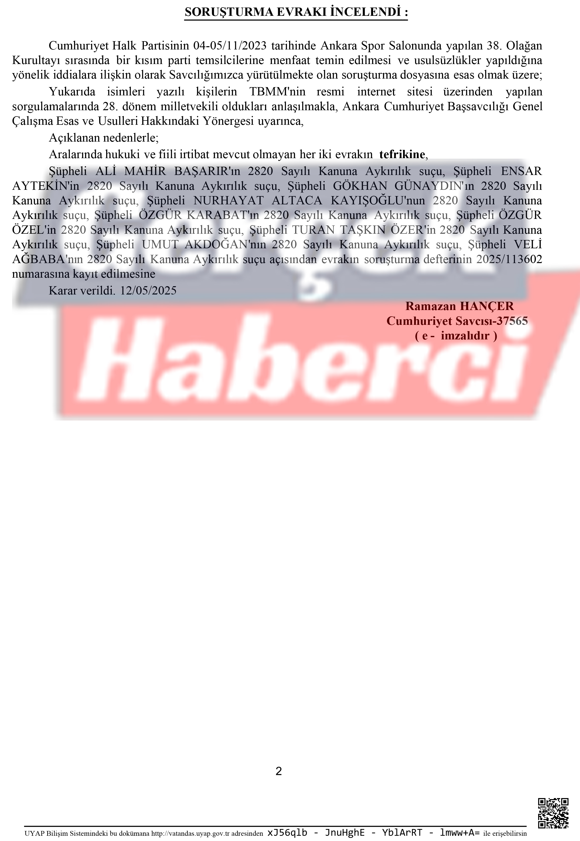 CHP Kurultayı soruşturmasında fezleke hazırlığı: 9 milletvekili için kritik adım