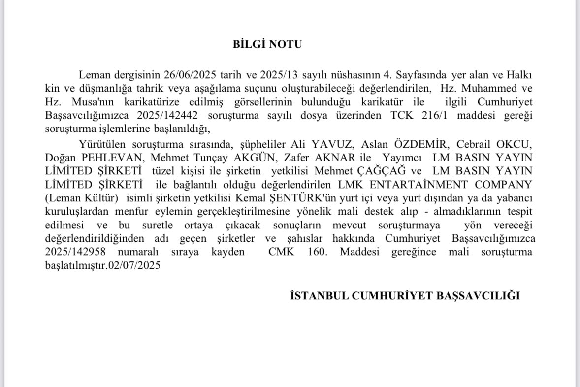 Leman Dergisi yöneticilerine mali soruşturma