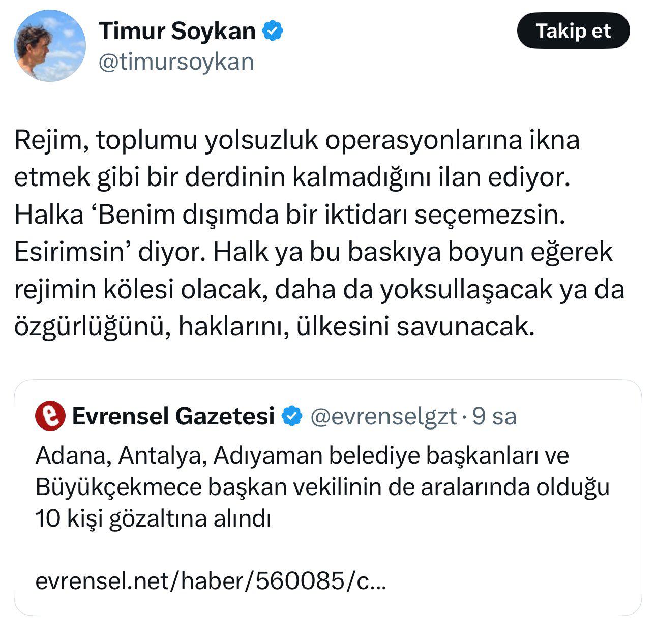 Gazeteci Timur Soykan Gözaltına Alındı