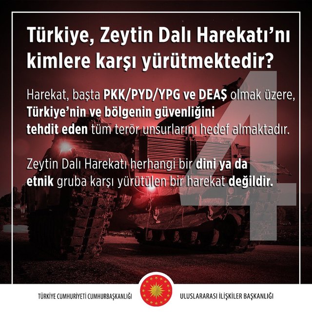 Cumhurbaşkanlığı'ndan Zeytin Dalı Harekatı'yla ilgili 10 soruya 10 cevap 7