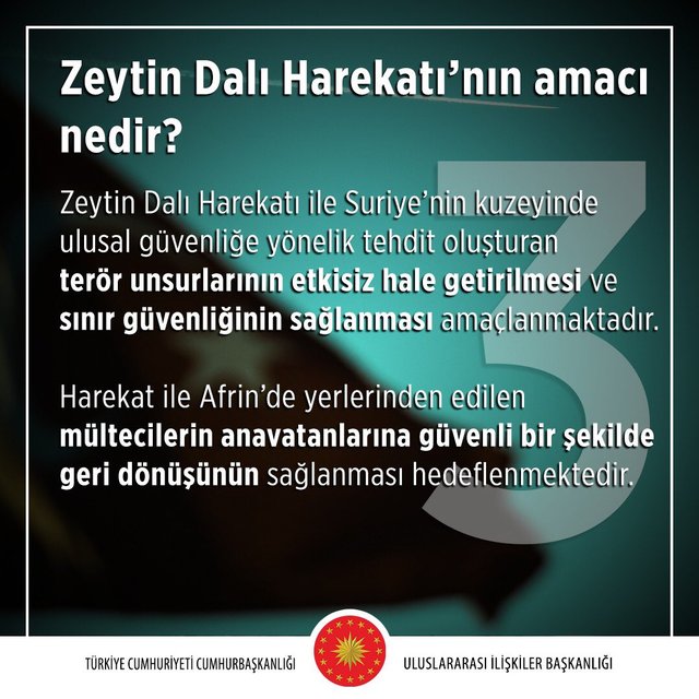 Cumhurbaşkanlığı'ndan Zeytin Dalı Harekatı'yla ilgili 10 soruya 10 cevap 6