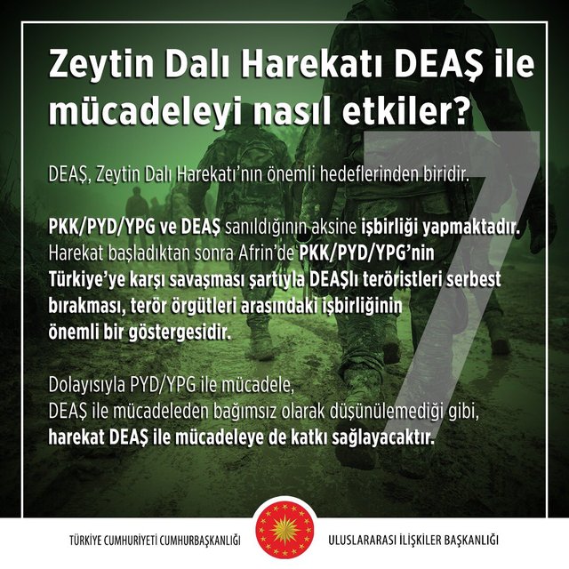 Cumhurbaşkanlığı'ndan Zeytin Dalı Harekatı'yla ilgili 10 soruya 10 cevap 10