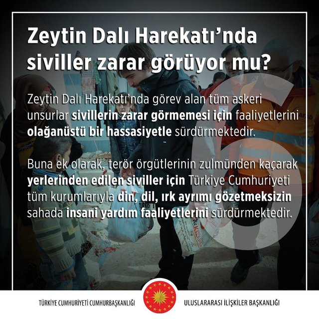 Cumhurbaşkanlığı'ndan Zeytin Dalı Harekatı'yla ilgili 10 soruya 10 cevap 9