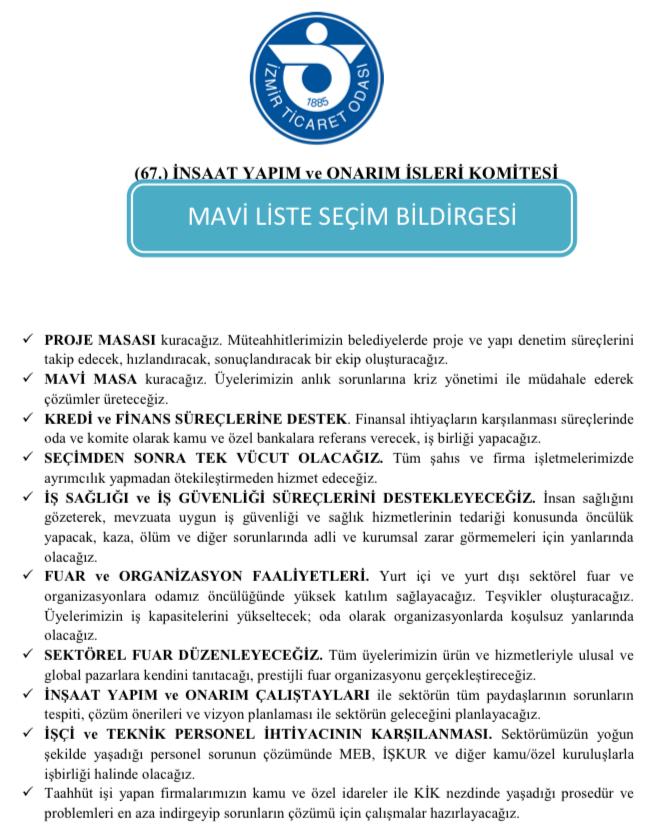 İZTO 67'nci komite meclis üyesi adayı İhsan Çoruhlu, "Sektörde değişime ihtiyaç var" 1