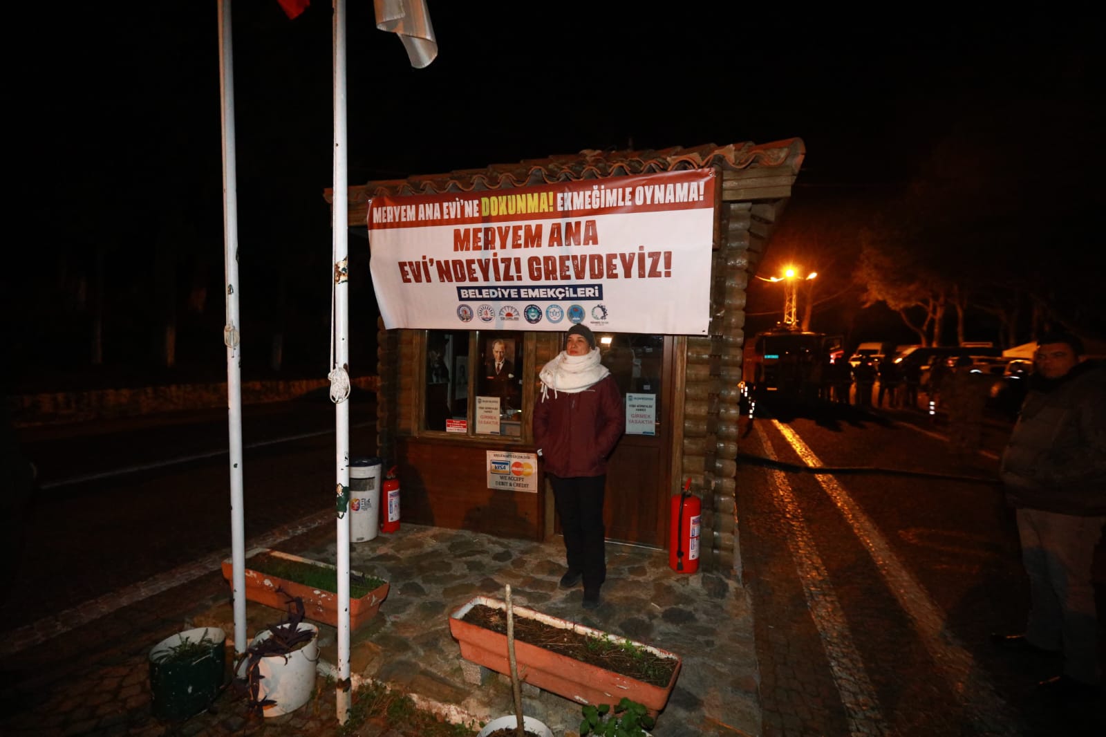 Efes Selçuk Meryem Ana Evi Direnişi'ne şafak operasyonu;  Başkan Sengel Direnişini Sürdürüyor 3