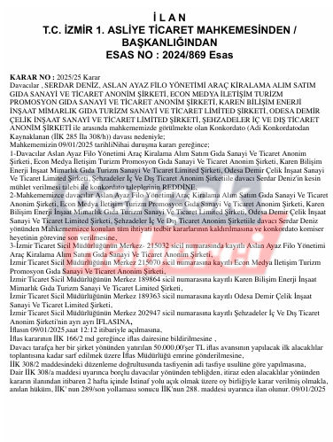 Milyarlık konkordato davasında iflas kararı  1