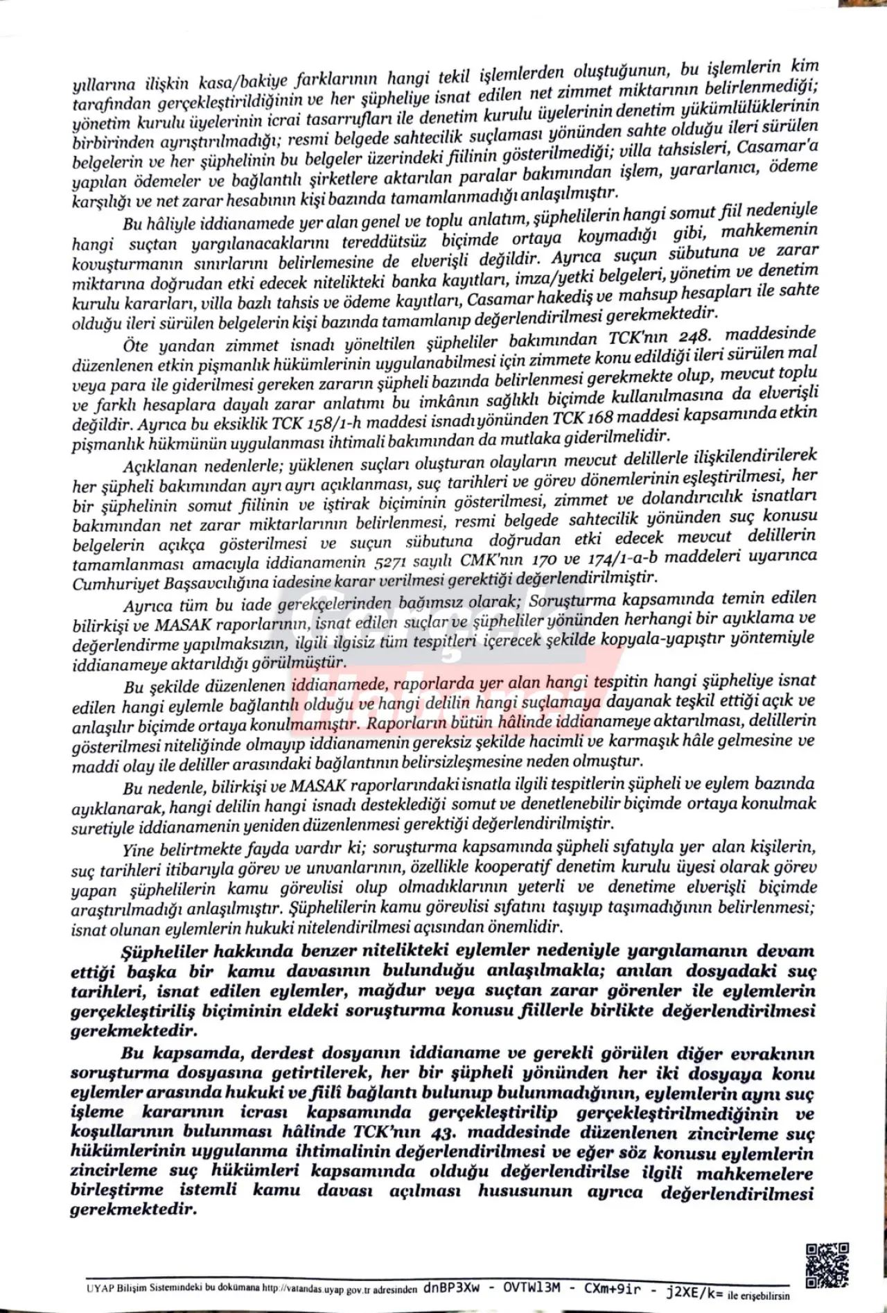 Gaziemir Kooperatif soruşturmasında iddianame iade edildi: Mahkeme eksikleri tek tek sıraladı 7